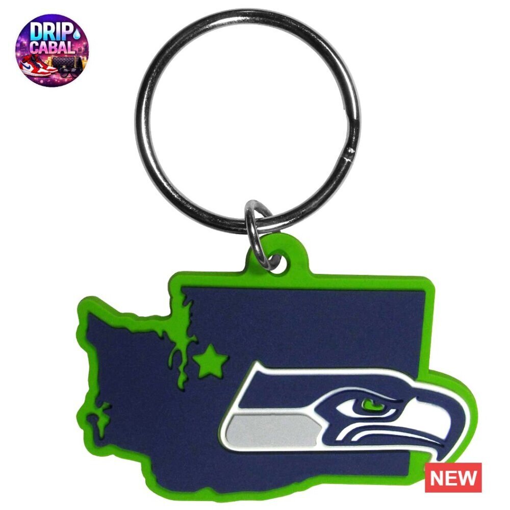 NFL Team Key Chain Flexible Durable Souvenir Fan Accessory Split Ring